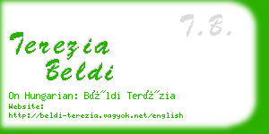 terezia beldi business card